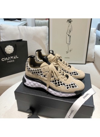 CHANEL SUEDE CALFSKIN & EMBROIDERY SNEAKERS